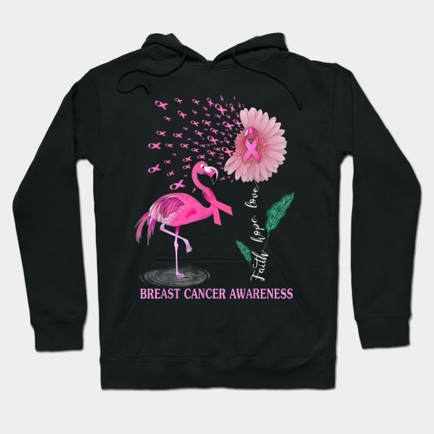 Style Cancer Faith Hope Love Sunflower Breast Cancer Awareness Hoodie by designathome